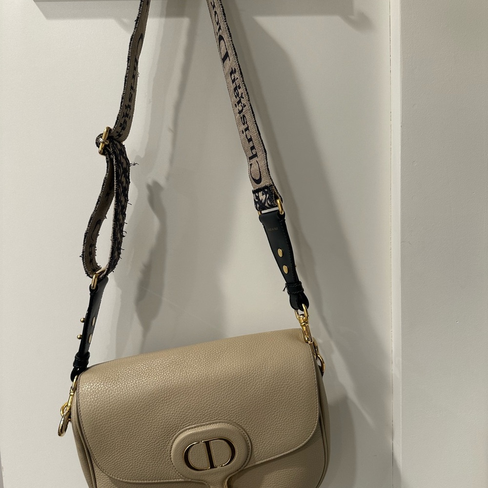 Dior Taupe Leather Crossbody Bag - Picture 14 of 16